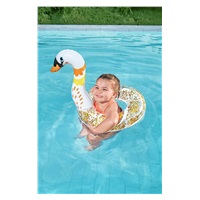 Inflatable children‘s glitter ring Bestway 61x56cm Swan