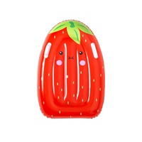 Inflatable children's lounger with handles Bestway Strawberry 84cm x 56cm