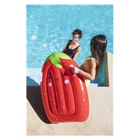 Inflatable children‘s lounger with handles Bestway Strawberry 84cm x 56cm