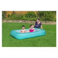 Bestway inflatable pool for kids 165x104x25 cm cyan