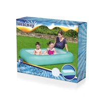 Bestway inflatable pool for kids 165x104x25 cm cyan