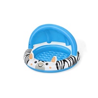 Inflatable children's pool with canopy and inflatable bottom Bestway Zebra