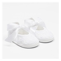 Baby lace booties New Baby white 0-3 m, size 0-3 m