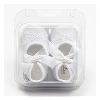 Baby lace booties New Baby white 3-6 m, size 3-6 m