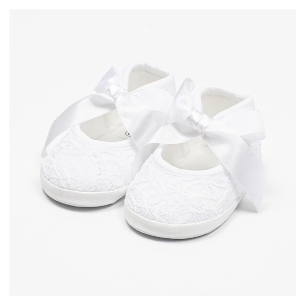 Baby lace booties New Baby white 6-12 m, size 6-12 m