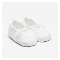 Baby lace ballet flats New Baby white 0-3 m, size 0-3 m