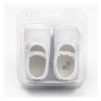 Baby lace ballet flats New Baby white 0-3 m, size 0-3 m