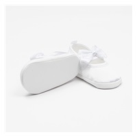 Baby satin booties New Baby white 0-3 m, size 0-3 m