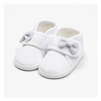 Baby booties with bow New Baby white 0-3 m, size 0-3 m