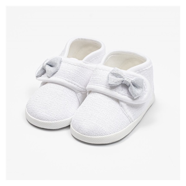 Baby booties with bow New Baby white 0-3 m, size 0-3 m