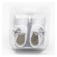 Baby booties with bow New Baby white 0-3 m, size 0-3 m