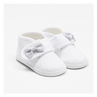 Baby booties with bow New Baby white 3-6 m, size 3-6 m