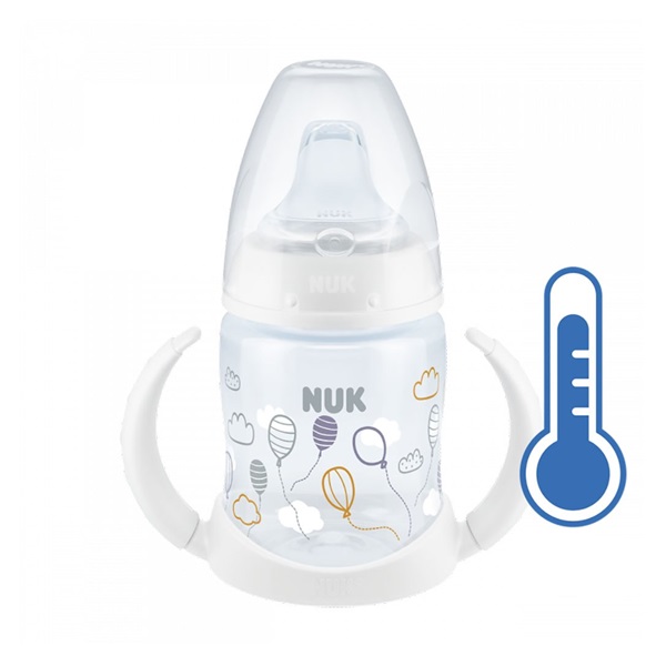 NUK baby learning bottle with temperature control 150 ml white