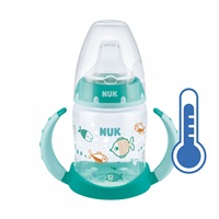 NUK baby learning bottle with temperature control 150 ml green