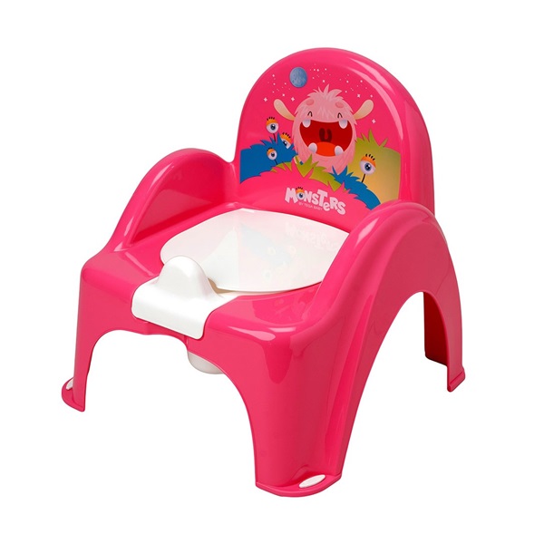 Play potty with lid MONSTERS pink