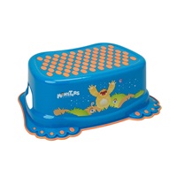 Children's anti-slip bathroom step MONSTERS blue