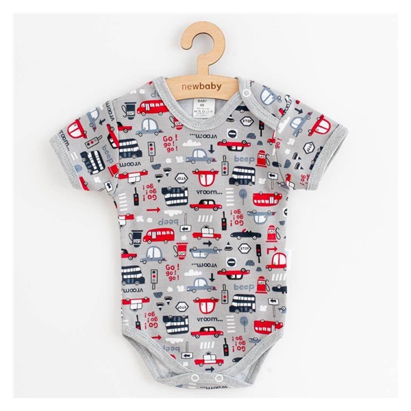 Baby cotton short sleeve bodysuit New Baby Go!go!go!, size 68 (4-6m)