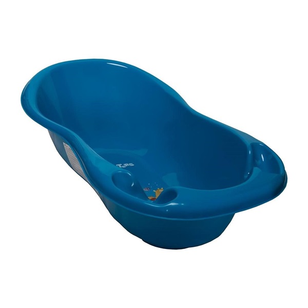 Anatomical bathtub with drain 102 cm LUX MONSTERS blue