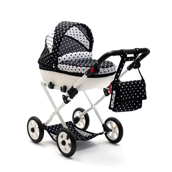 New Baby COMFORT doll stroller white and black