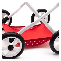 New Baby COMFORT doll stroller red with polka dots