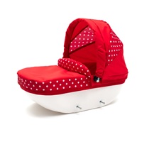 New Baby COMFORT doll stroller red with polka dots