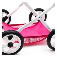 Baby stroller for dolls New Baby COMFORT pink hearts