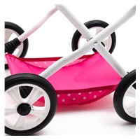 New Baby COMFORT doll stroller pink with polka dots