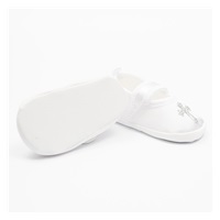 Baby satin baptismal booties New Baby 6-12 m, size 6-12 m