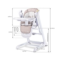 Baby highchair 2in1 Caretero Indigo powder pink