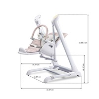 Baby highchair 2in1 Caretero Indigo powder pink