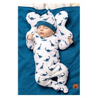 Baby cotton onesies Nicol Ivo blue, size 56 (0-3m)