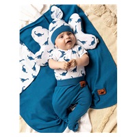 Baby cotton half-socks Nicol Ivo blue, size 86 (12-18m)