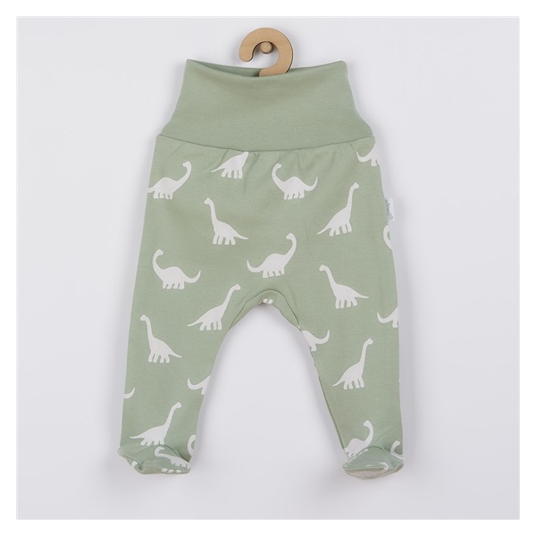 Baby cotton half-socks Nicol Ivo green, size 68 (4-6m)