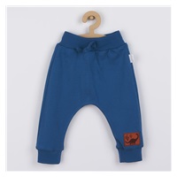 Baby cotton sweatpants Nicol Ivo blue, size 56 (0-3m)