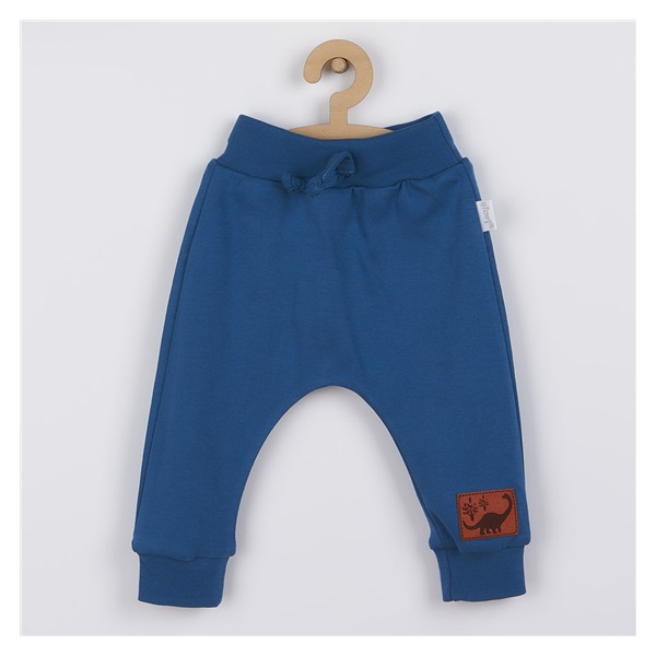 Baby cotton sweatpants Nicol Ivo blue, size 56 (0-3m)