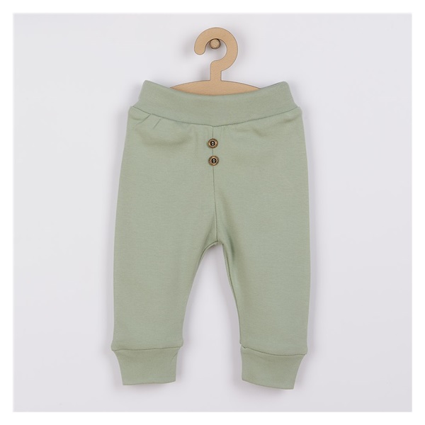 Baby cotton sweatpants Nicol Ivo green, size 56 (0-3m)