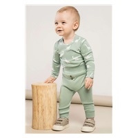 Baby cotton sweatpants Nicol Ivo green, size 56 (0-3m)