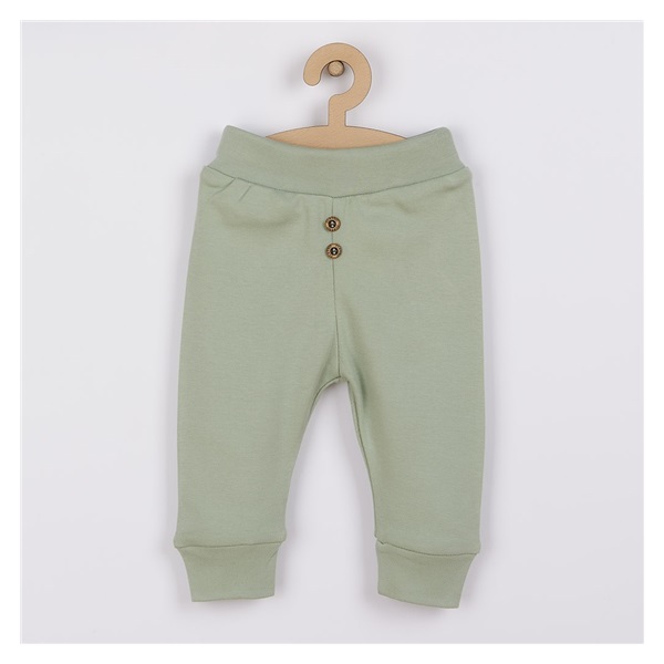 Baby cotton sweatpants Nicol Ivo green, size 86 (12-18m)