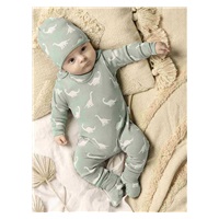 Baby cotton onesies without feet Nicol Ivo green, size 56 (0-3m)