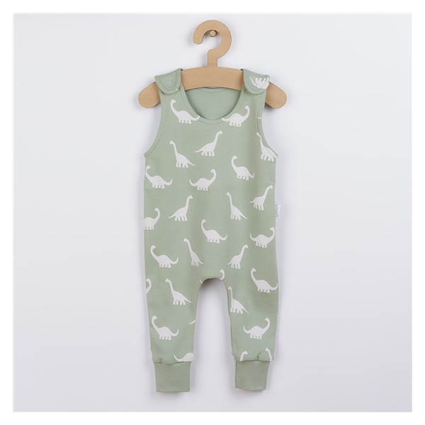 Baby cotton onesies without feet Nicol Ivo green, size 62 (3-6m)