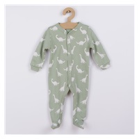 Baby cotton jumpsuit Nicol Ivo green, size 74 (6-9m)