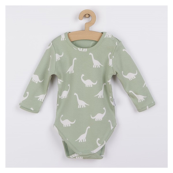 Baby long sleeve cotton body Nicol Ivo green, size 68 (4-6m)
