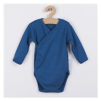 Baby Cotton Bodysuit with Side Closure Long Sleeves Nicol Ivo Blue, size 56 (0-3m)