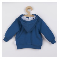 Baby sweatshirt with hood Nicol Ivo blue, size 56 (0-3m)