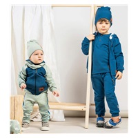 Baby sweatshirt with hood Nicol Ivo blue, size 56 (0-3m)