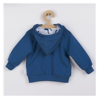 Baby sweatshirt with hood Nicol Ivo blue, size 62 (3-6m)