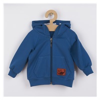 Baby sweatshirt with hood Nicol Ivo blue, size 80 (9-12m)