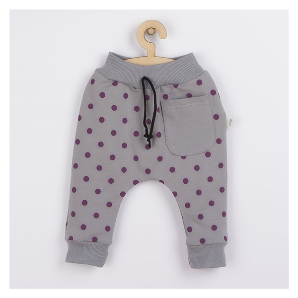 Baby sweatpants Koala Dots grey, size 80 (9-12m)