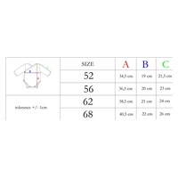 Baby cotton bodysuit with side fastening Nicol Ivo blue, size 62 (3-6m)