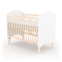 New Baby crib BELLA white-natural